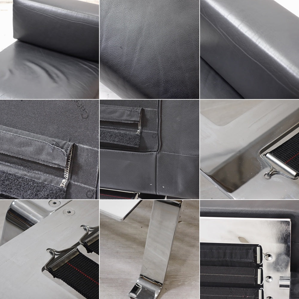 カッシーナ Cassina オンブラ OMBRA 512 ラウンジチェア レザー ブラック シャルロット・ペリアン Charlotte Perriand ●