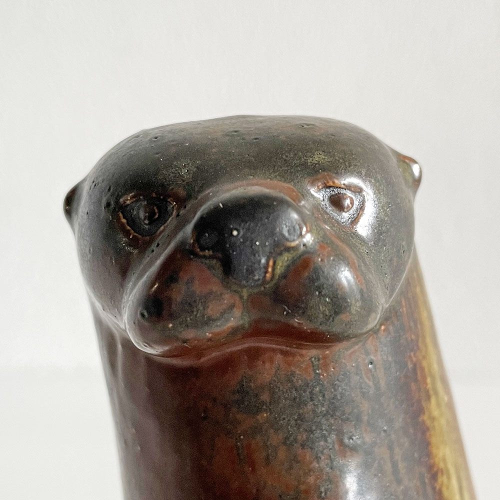 グスタフスベリ Gustavsberg 絶滅寸前の動物 WWF Utrotningshotade Djur カワウソ Utter 陶製フィギュリン 1980年 2500個限定 リサ・ラーソン スウェーデン 北欧ビンテージ 補修あり 〓