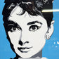 コンラッドリーチ CONRAD LEACH オードリー・ヘップバーン Audrey Hepburn シルクスクリーン アートフレーム ポスター ポップアート 12/30 希少 40×81cm(スクリーンサイズ) 額装品 ブルー ●