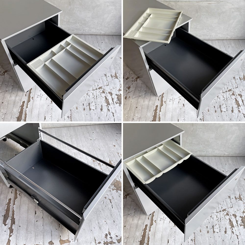 カッシーナ Cassina ixc. AFドロワー AF DRAWER デスクキャビネット ワゴン 鍵付き トレー付属 キャスターロック機能付き イタリア ミニマルデザイン A