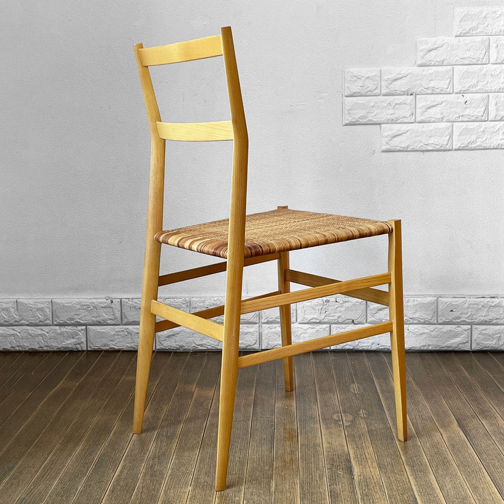 カッシーナ Cassina 699 スーパーレジェーラ SUPERLEGGERA チェア ダイニングチェア アッシュ材 ナチュラル 籐張り ジオ・ポンティ ◎