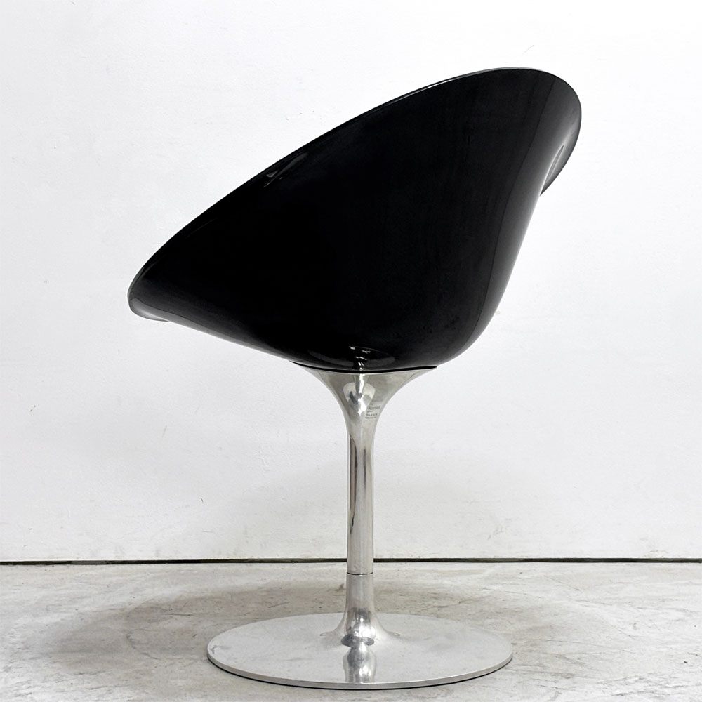 カルテル Kartell エロエス ERO S ダイニングチェア 1本脚 回転式 フィリップスタルク Philippe Starck スペースエイジ イタリアンモダン ブラック ●