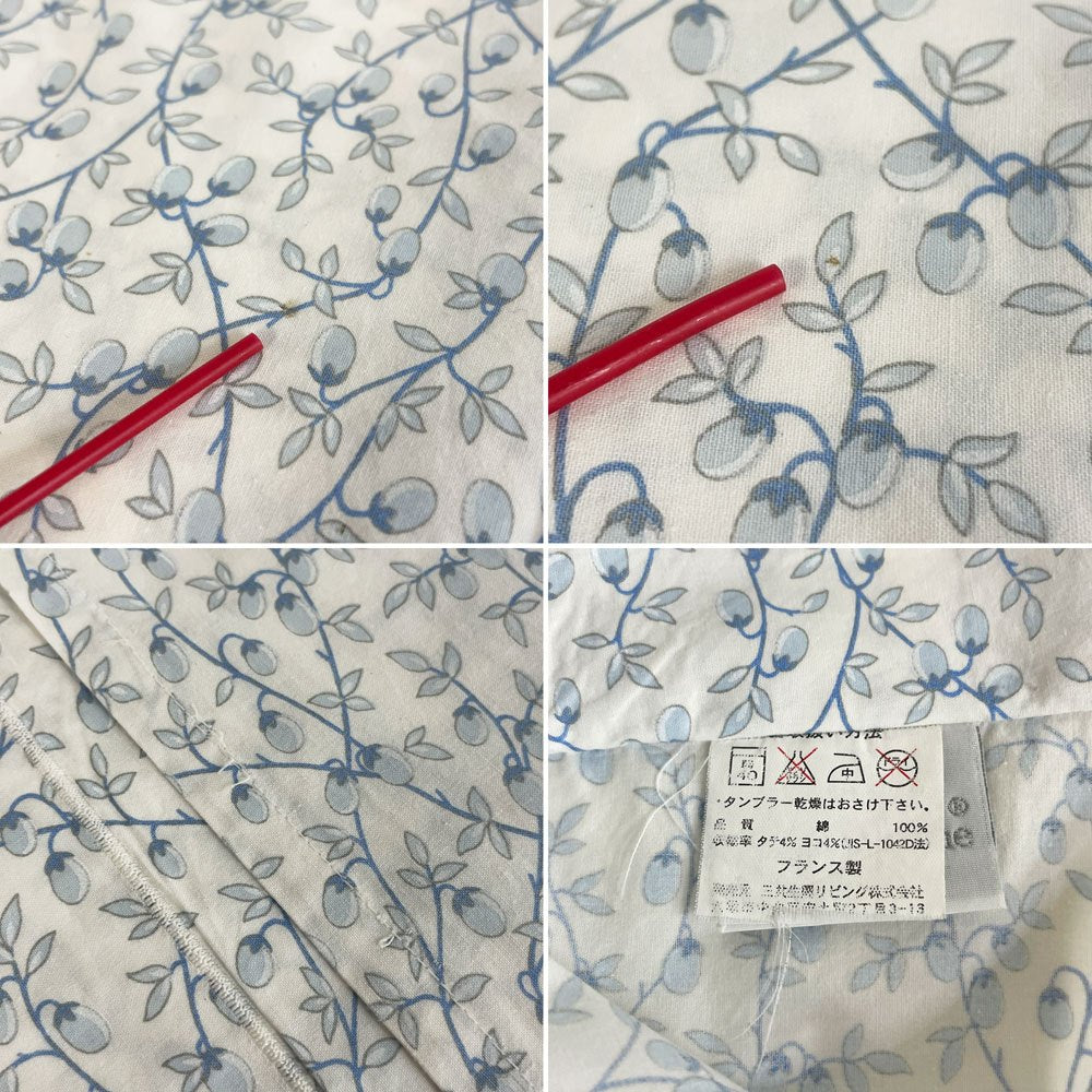 イヴドローム Yves Delorme クッションカバー  ピローケース ブルーフラワー フランス ●