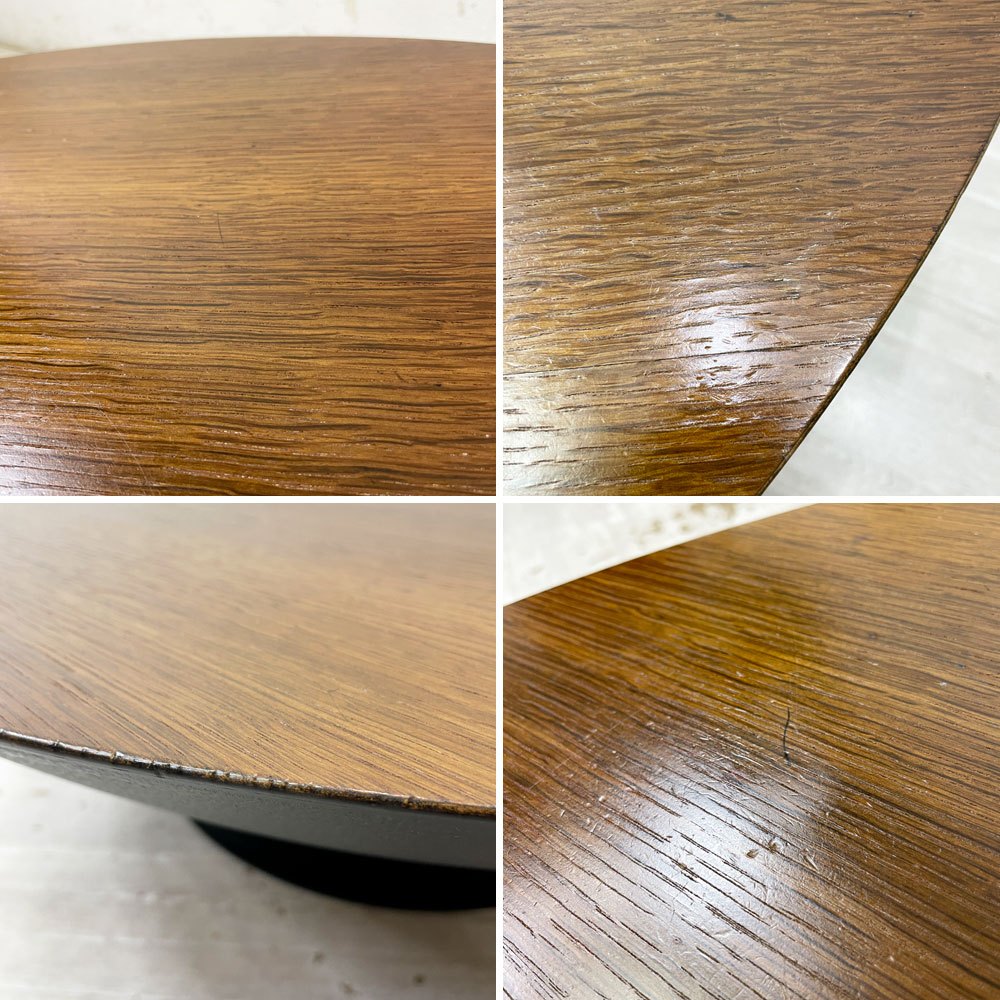 カッシーナイクスシー Cassina ixc トリア TRIA ローテーブル フレンチオークスモーク材 エンボス塗装 Φ110cm 戸沢忠蔵 定価：￥616,000- ●