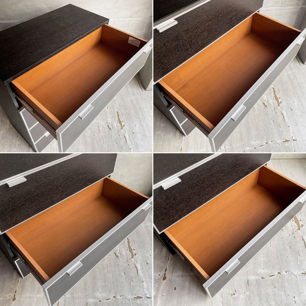 松永家具 Matsunaga Furniture ピアット piatto 4ドロワーズ チェスト キャビネット タモ材 モダンデザイン 廃番♪