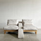 ペットと PETTO フラッフィル フラッフィーソファ Fluffy Sofa 3人掛けソファ W182cm ストーンホワイト アッシュ材 スロープ付 ペット対応 関家具 テーブル欠品 定価￥139,800- 〓