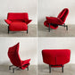 カッシーナイクスシー Cassina ixc. ヴェランダ VERANDA 1人掛けソファ ラウンジチェア リクライニング ファブリック レッド系 ヴィコ・マジストレッティ 廃番 〓