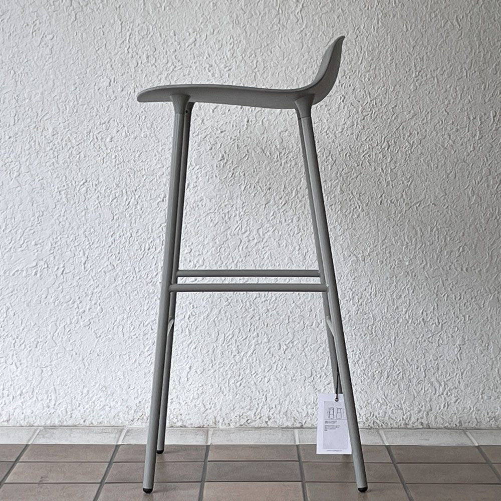 ノーマンコペンハーゲン normann COPENHAGEN フォーム Form バースツール グレー ポリプロピレン スチール デンマーク モダンデザイン 箱付 美品 ◇