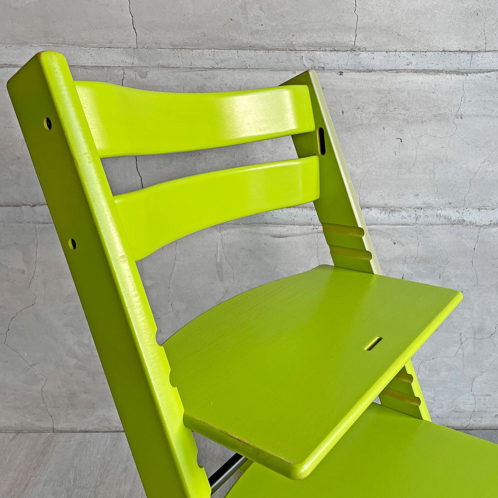 ストッケ STOKKE トリップトラップ TRIPP TRAPP ベビーチェア キッズチェア ライムグリーン S/N4～ ノルウェー 北欧家具 ♪