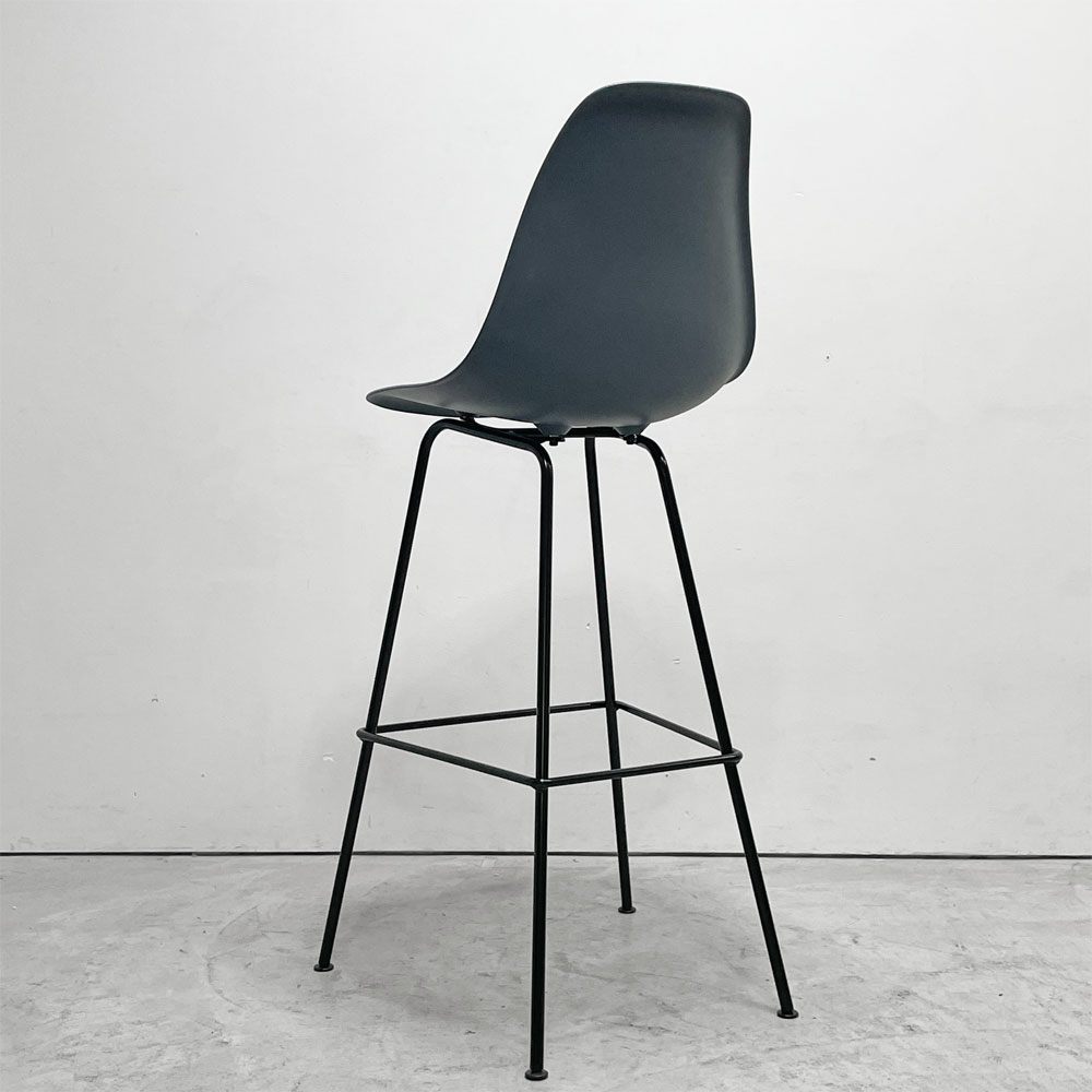 ハーマンミラー Herman Miller イームズプラスチックシェルスツール バーハイトスツール H115.5cm ポリプロピレン製 チャコール 廃番カラー ミッドセンチュリー B ●