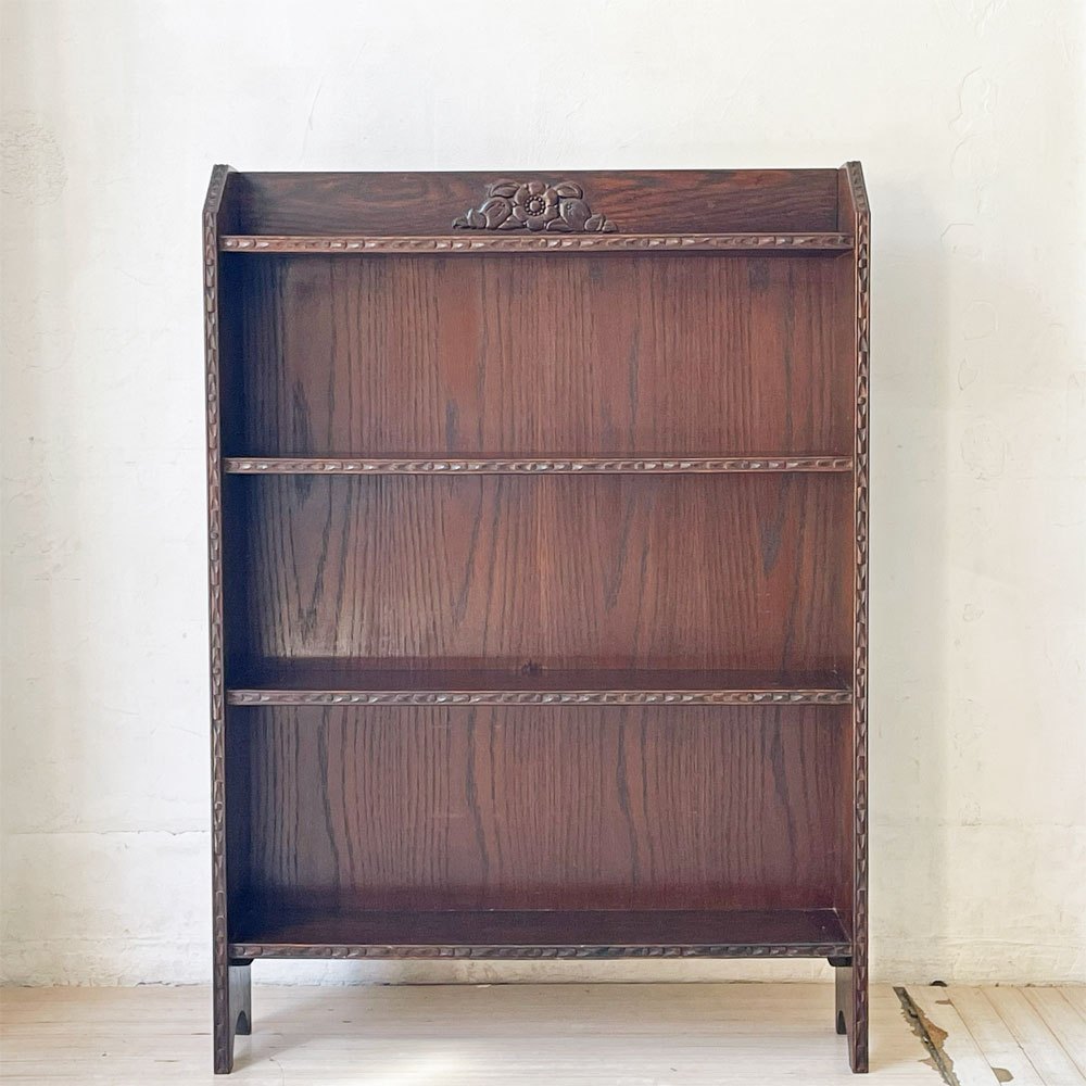 UKビンテージ UK Vintage オーク材 ブックシェルフ 本棚 収納家具 英国家具 アンティーク ★