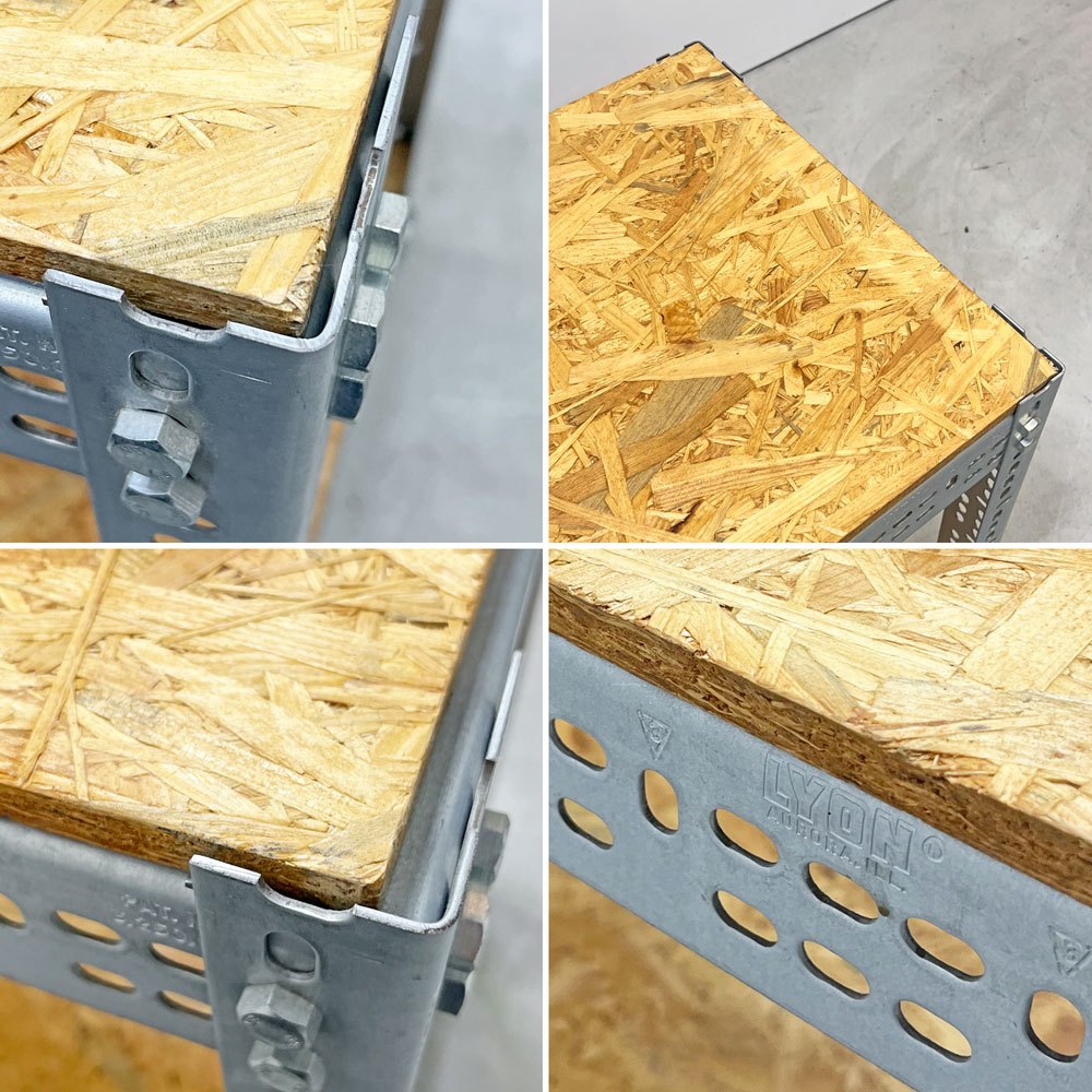 リオン LYON アングルシェルフ SLOTTED ANGLE SHELF 2段 AVボード インダストリアルデザイン P.F.S取扱い ●
