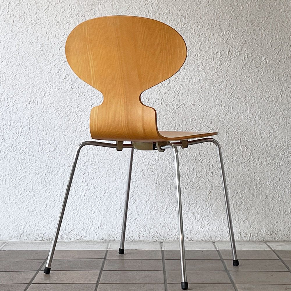 フリッツハンセン Fritz Hansen アントチェア 4本脚 ナチュラルビーチ ラッカー アルネ・ヤコブセン 北欧家具 C ◇