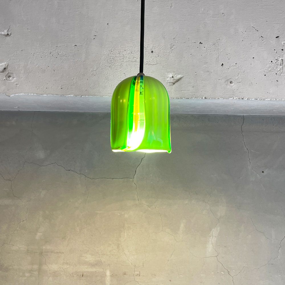 ムラノガラス ペンダントライト ピスタチオ ハンドメイド ガラスシェード イタリア製  レール仕様 IDC大塚家具取扱 ♪