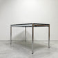 USMモジュラーファニチャー USM Haller USMハラーテーブル ワーキングデスク ダイニングテーブル W125×D75×H74cm パールグレーラミネート(ホワイト) 高さ調整機能付 ●