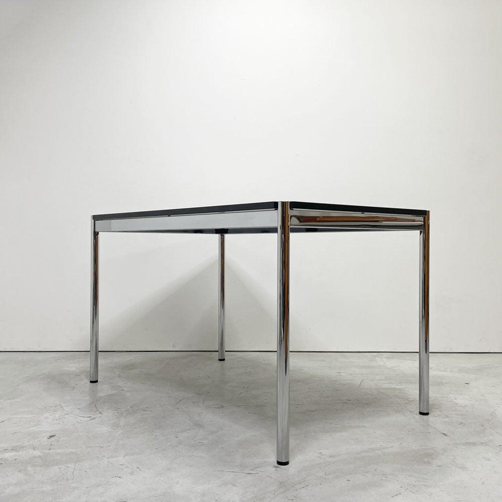 USMモジュラーファニチャー USM Haller USMハラーテーブル ワーキングデスク ダイニングテーブル W125×D75×H74cm パールグレーラミネート(ホワイト) 高さ調整機能付 ●