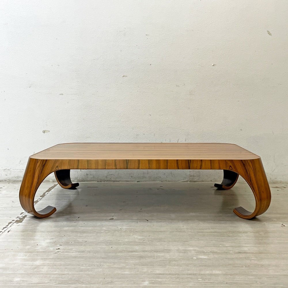 天童木工 TENDO ブラジリアンローズウッド材 座卓 ローテーブル W140cm 剣持勇 グッドデザイン賞受賞 ジャパニーズモダン 希少 ●