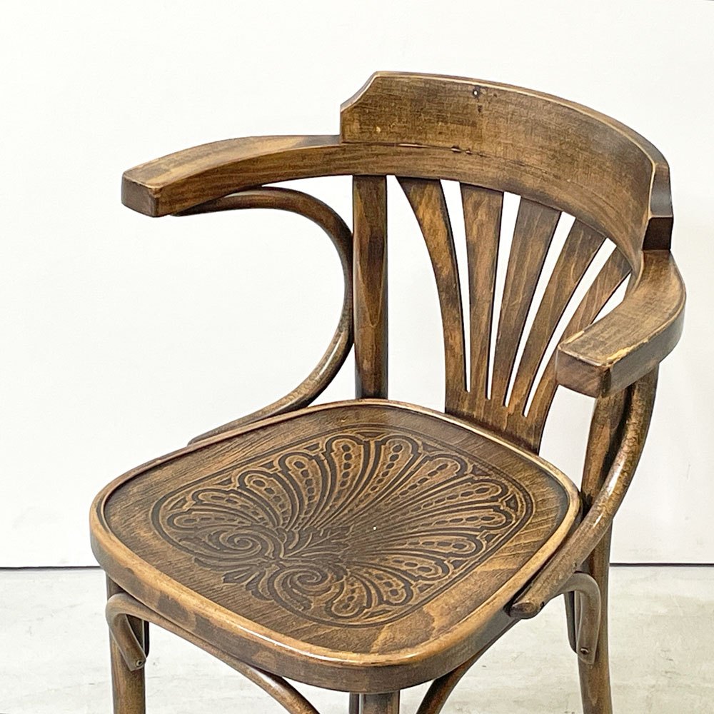 トン TON ベントウッド アームチェア Bentwood Arm chair ダイニングチェア 曲木椅子 ビーチ材 チェコ製 ●