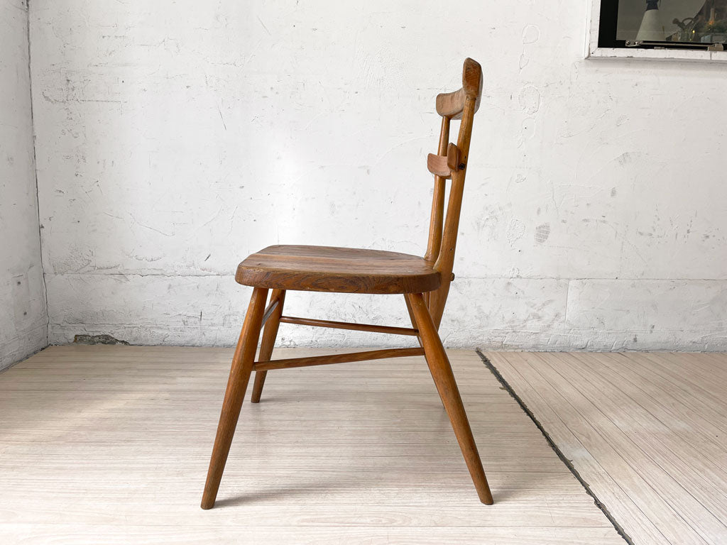 アーコール ERCOL ビンテージ ダブルバックチェア レッドドット 赤色 キッズチェア エルム材 スタッキング UK Vintage  ★