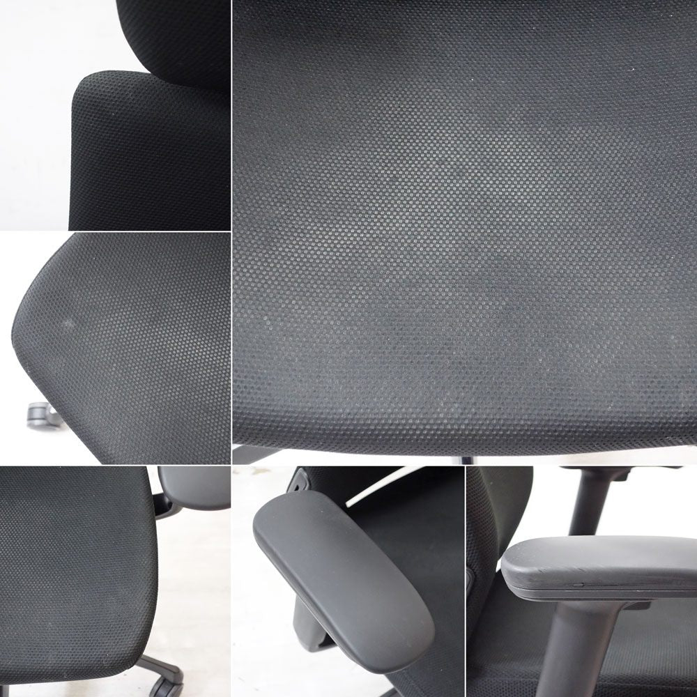 オカムラ okamura コーラル Choral オフィスチェア デスクチェア エクストラハイバック 可動ヘッドレスト ランバーサポート ブラック ●