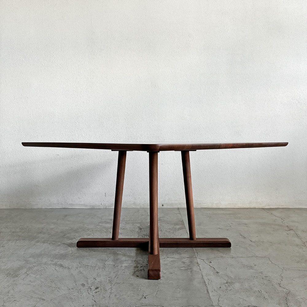 アクタス ACTUS タイム THYME ダイニングテーブル LDテーブル スクエア W120cm ウォールナット材 定価￥204,600- 〓