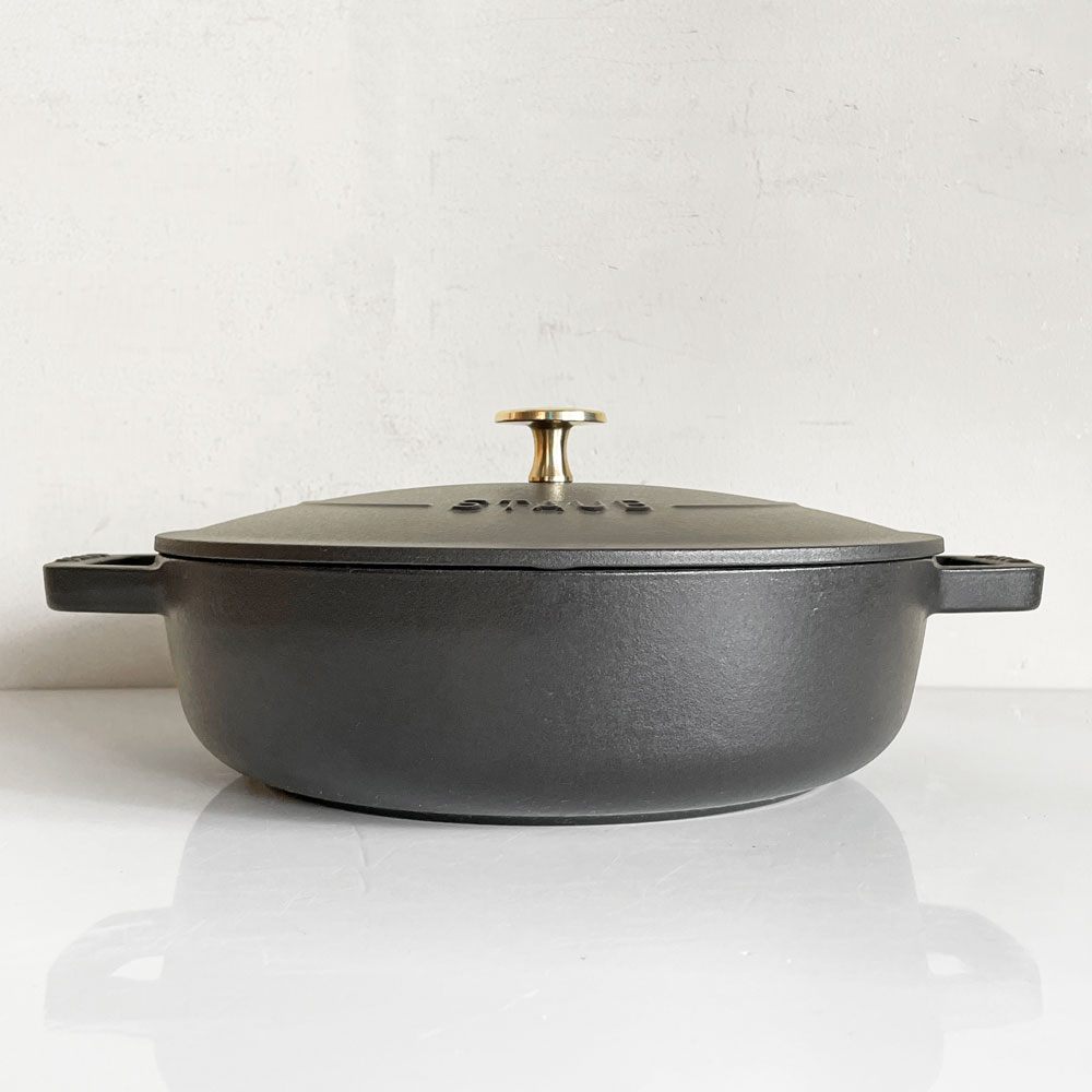 ストウブ STAUB ブレイザー ソテーパン 両手鍋 ホーロー鍋 ブラック 24cm 鋳物 鋳鉄 オーブン IH対応 フランス ■