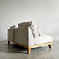 ペットと PETTO フラッフィル フラッフィーソファ Fluffy Sofa 3人掛けソファ W182cm ストーンホワイト アッシュ材 スロープ付 ペット対応 関家具 テーブル欠品 定価￥139,800- 〓