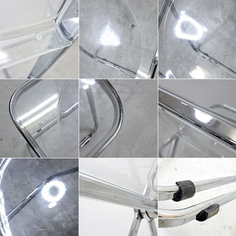 アノニマカステッリ ANONIMA CASTELLI プリアチェア PLIA チェア クリア クロームフレーム ジャンカルロ・ピレッティ イタリア ●