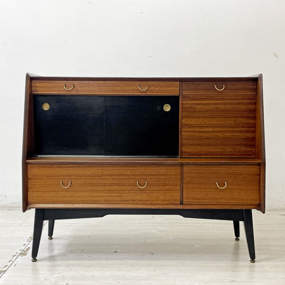 エベネゼルグーム Ebenezer Gomme ジープラン G-PLAN トーラ＆ブラック Tola&Black サイドボード Black&Brassシリーズ ゴールドラベル 英国 UKビンテージ ●