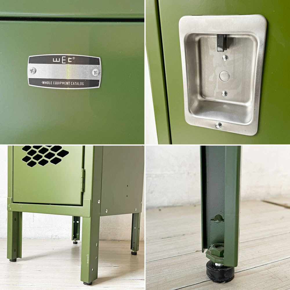 WHOLE EQUIPMENT CATALOG ジェネラルスチールロッカー シングル カーキ スチールキャビネット インダストリアル 店舗什器 廃盤 ★