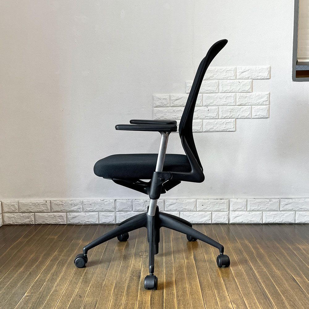 ヴィトラ vitra メダ2チェア MEDAⅡ オフィスチェア デスクチェア 昇降機能 リクライニングロック ブラック アルベルト・メダ 現状品 ◎