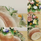 カポディモンテ CAPODIMONTE 陶花 フラワー オブジェ H11.3cm イタリア B ◎