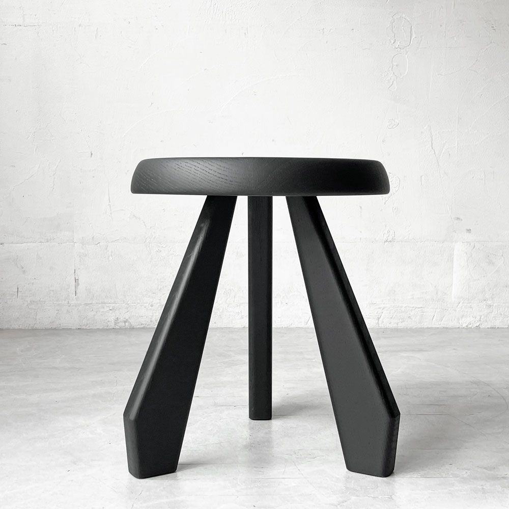 カッシーナ Cassina 523 メリベル スツール TABOURET MERIBEL オークブラック シャルロット・ペリアン 美品 モダンデザイン フランス 参考価格￥217,800- ★