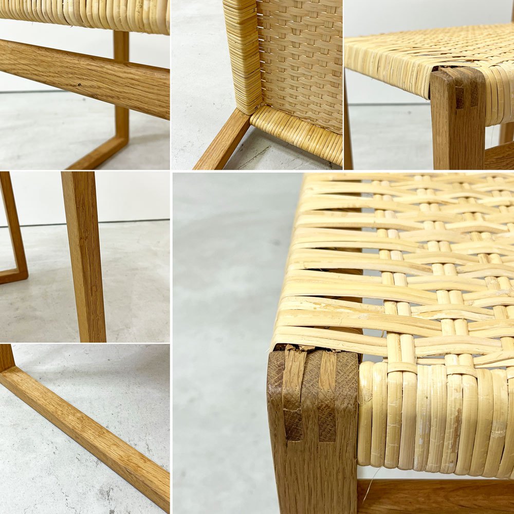 フレデリシア FREDERICIA BM61 ダイニングチェア オーク材 ラタン張り ボーエ・モーエンセン デンマーク 北欧家具 定価 ￥627,000- 現状品 ●