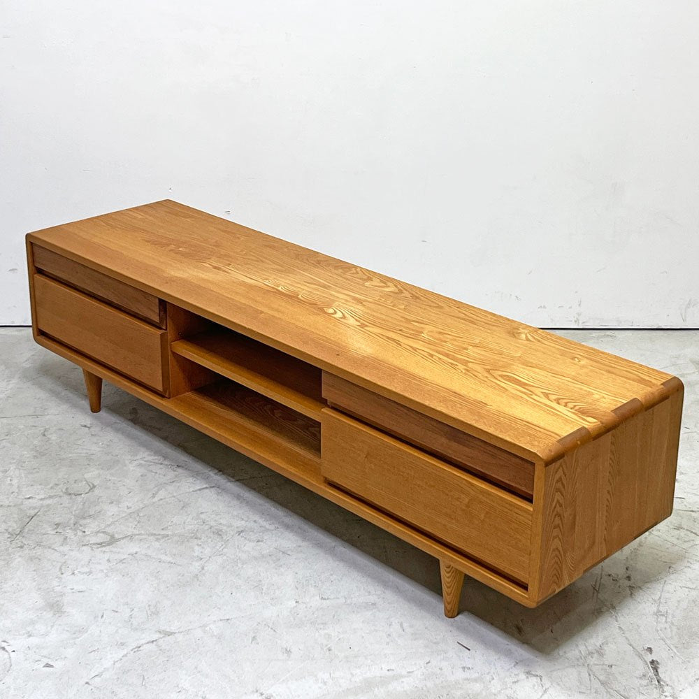 アクタス ACTUS シンフォニー Symphony テレビボード AVボード W150cm オーク材 × ウォールナット材 ツートンカラー 北欧スタイル ●