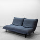 リーンロゼ ligne roset カラン CALIN 2シーターソファ ブルー系 ファブリック ウッドレッグ W167cm イージーカバー付き 定価￥404,800～ ●