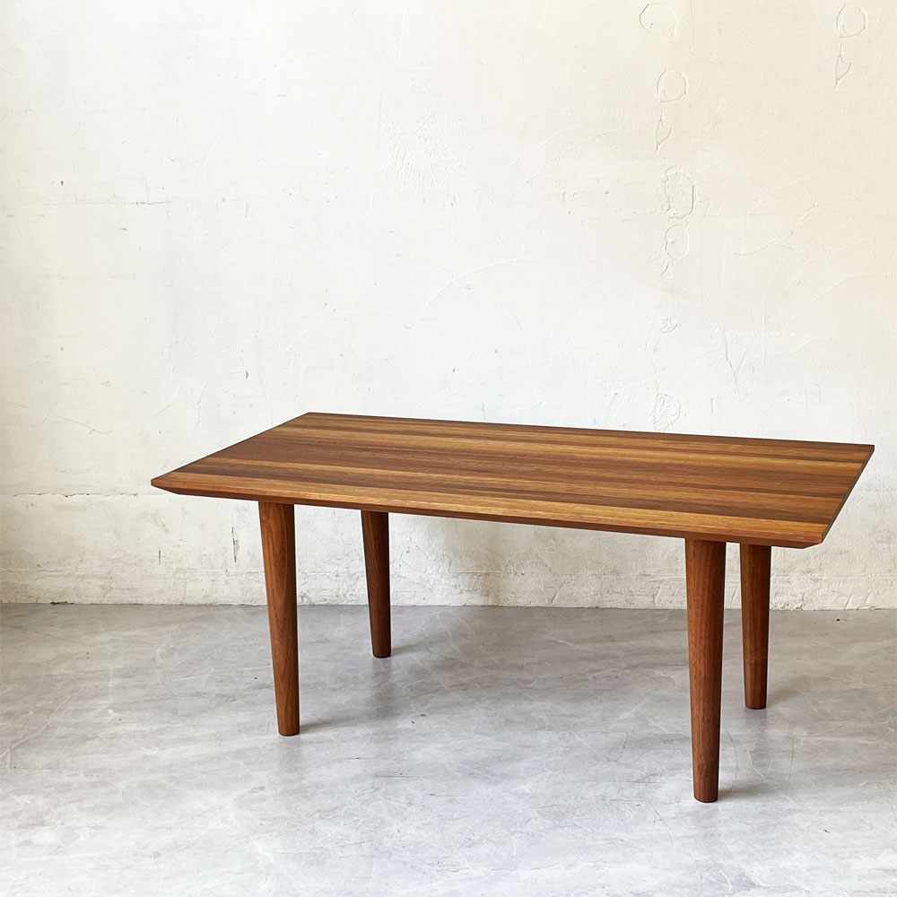 マスターウォール MASTERWAL ライン ソファテーブル LINE SOFA TABLE コーヒーテーブル ローテーブル ウォールナット無垢集成材 アカセ木工 W90cm 定価￥79,200- ★