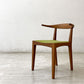 ウッドユーライクカンパニー WOOD YOU LIKE COMPANY アイチェア AI CHAIR アームチェア チェリー無垢材 ファブリック張替え済み ライトグリーン B ●