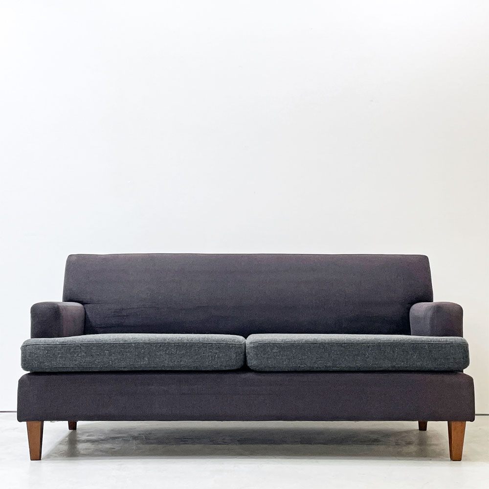 パシフィックファニチャーサービス Pacific Furniture Service P.F.S スタンダードA STANDARD A 2シーターソファ 2Pソファ パープル × グレー 座面張替品 ●