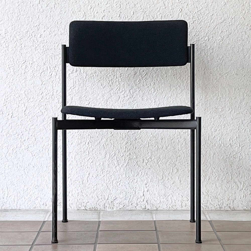 アスコ ASKO キキチェア KIKI CHAIR ダイニングチェア スチール ファブリック ブラック イルマリ・タピオヴァーラ フィンランド 北欧家具 ビンテージ ◇