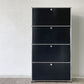 ユーエスエムハラー USM Haller モジュラーファニチャー Modular Furniture キャビネット シェルフ 1列4段 旧型 スイス ◇
