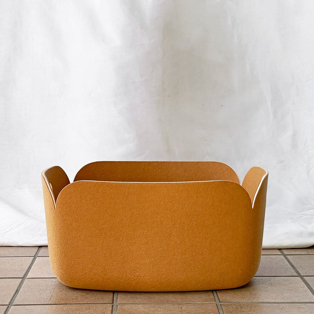 ムート MUUTO レストアバスケット RESTORE BASKET レギュラー バーントオレンジ フェルト地 ミカ トルバネン 専用袋付き デンマーク B ◇