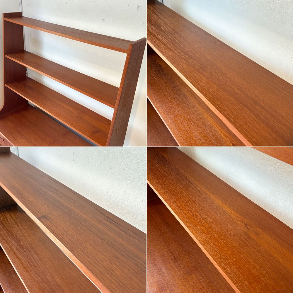 スウェーデンビンテージ Swedish vintage チーク材×ビーチ材 ブックシェルフ ルームディバイダー キャビネット room divider 北欧家具  ★