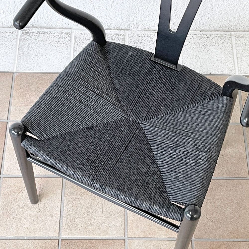カールハンセン＆サン Carl Hansen & Son CH24 Yチェア ブラックラッカー × ブラックペーパーコード ハンス・J・ウェグナー ビーチ材 北欧家具 B ◇