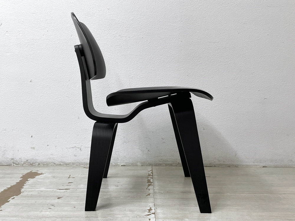 ハーマンミラー Herman Miller プライウッドダイニングチェア ウッドレッグ DCW Molded Plywood Dining Chair エボニー イームズ ミッドセンチュリー ●