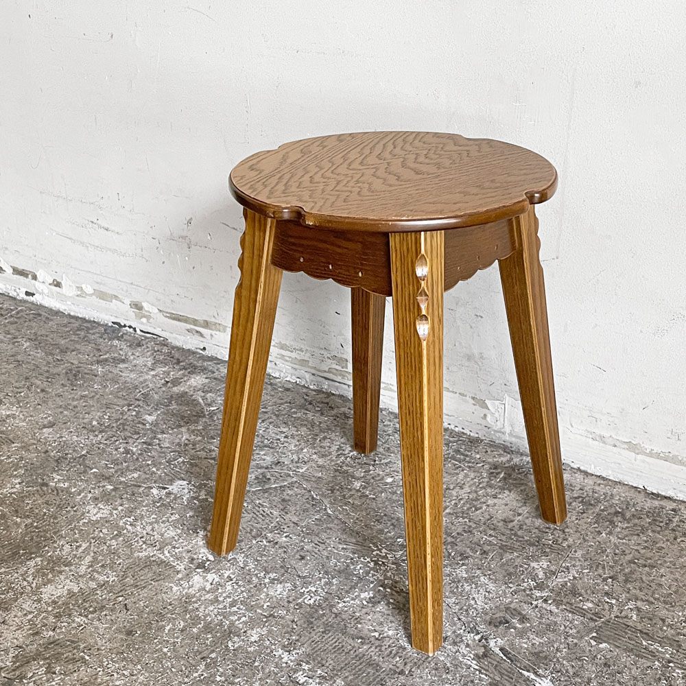 インテルナ南條 パリの雑貨屋 F-23 スツール 花台 オーク材 H40cm クラシカルデザイン ■