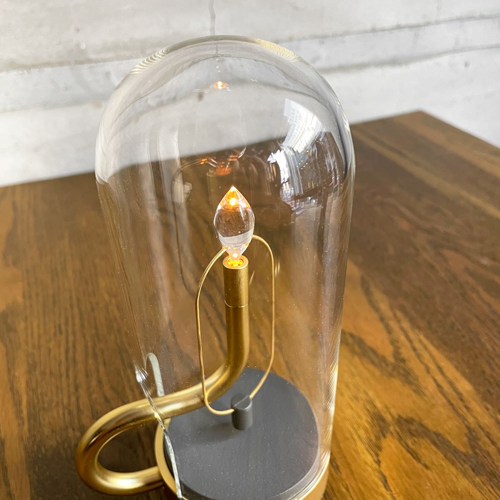 アンビエンテック Ambientec ヒム hymn ブラス 調光式 テーブルライト 真鍮カラー  LED 充電式 持ち運び可 ガラス 説明書付 販売終了カラー 参考定価￥33,000- ♪