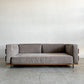 モモナチュラル MOMO Natural エヌボックス N.BOX SOFA ワイド3Pソファ カバーリングファブリック グレー系 オーク材 W205cm 定価￥205,000-以上 〓