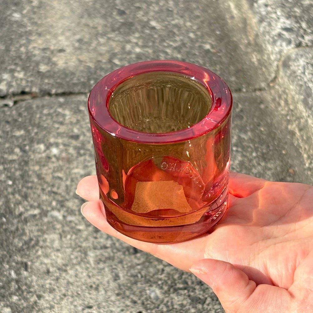 イッタラ iittala マリメッコ marimekko キビ kivi キャンドルホルダー ローズオリーブ 60mm ヘイッキ・オルヴォラ フィンランド 北欧雑貨 廃番カラー 箱付き A ●