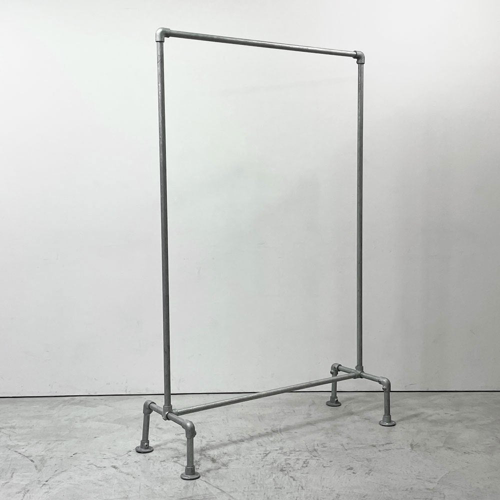 キークランプ KeeKlamp 単管 ハンガーラック パイプ シルバー H182cm インダストリアルデザイン 店舗什器 A ●
